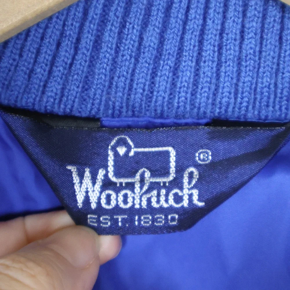 Vintage‎ 90s Woolrich Windbreaker Large Retro Colorblock Red Blue Nylon Coat